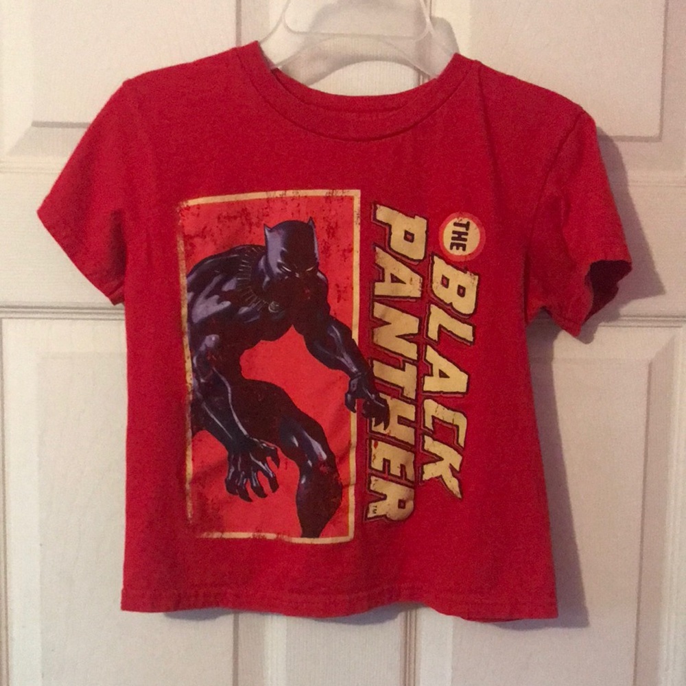 Marvel Black Panther Red Graphic T-Shirt Boys 7